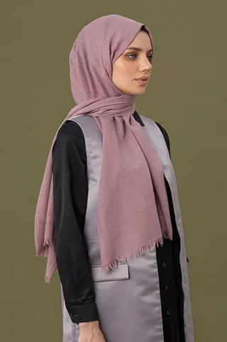 Keten Vual Şal - Pembe