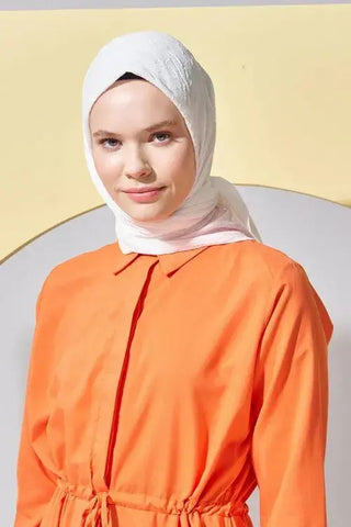 Bambu Kraş Eşarp - Beyaz