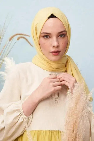 Kübra Koç Bambu Kraş Şal - Ananas