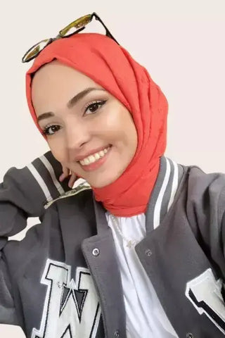 Kübra Koç Bambu Kraş Şal - Mercan