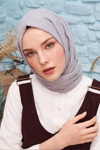 Kübra Koç Bambu Kraş Şal - Gri