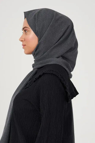 Taşlanmış Pamuk Şal - Antrasit