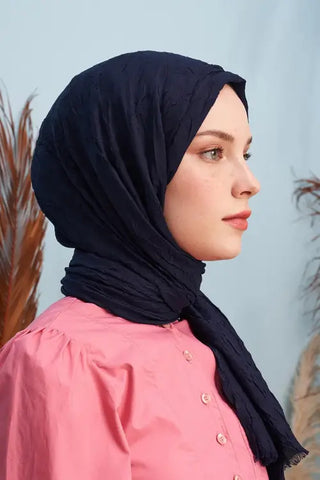 Bambu Kraş Şal - Lacivert
