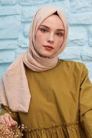 Bambu Kraş Şal - Fildişi