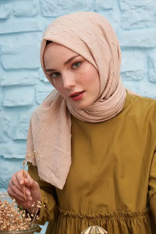 Bambu Kraş Şal - Fildişi