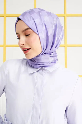 Mai Derya İpeksi Jakar İtalyan Şal Dama Des.-Viole