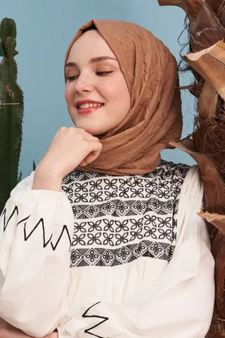 Bambu Kraş Şal - Latte