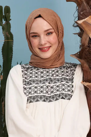 Bambu Kraş Şal - Latte