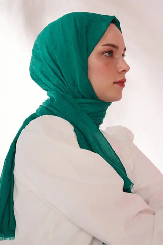 Feyza Hakyemez Bambu Kraş Şal - Benetton Yeşili