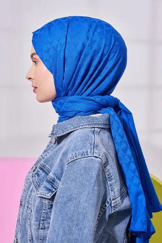 İpeksi Jakar Lara Şal Geometrik Desen - Saks