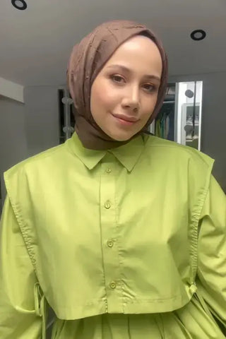 Feyza Hakyemez Bambu Kraş Şal - Kahverengi