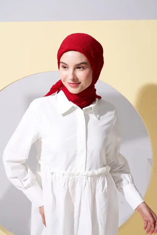 Bambu Kraş Eşarp - Kırmızı