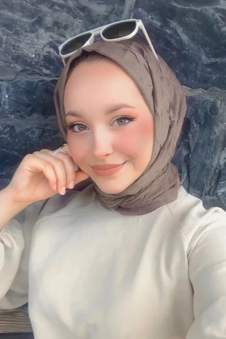 Feride Uludağ Bambu Kraş Şal - Kül