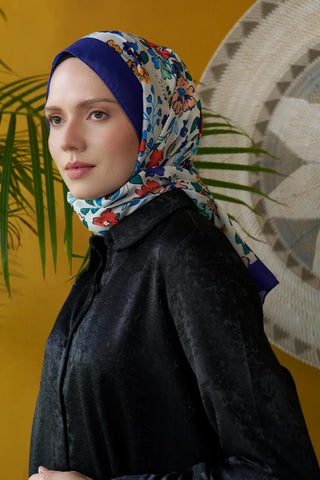 Seremoni Koleksiyonu Flora Desen Şal - Saks