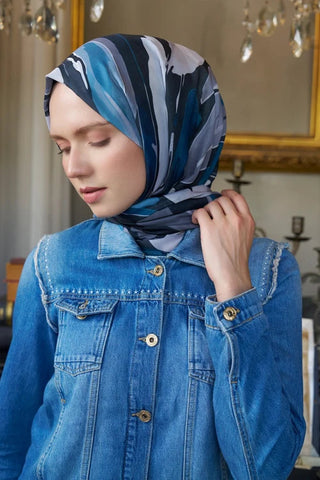 Seremoni Koleksiyonu Pure Desen Şal - Petrol