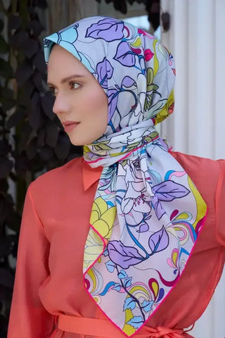 Aria Koleksiyonu Belle Desen Eşarp - Fuşya