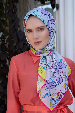 Aria Koleksiyonu Belle Desen Eşarp - Fuşya