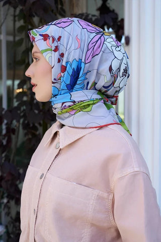 Aria Koleksiyonu Belle Desen Eşarp - Gri