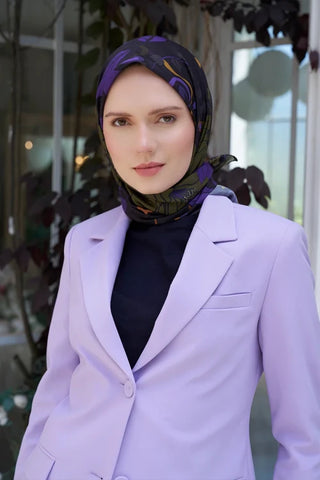 Aria Koleksiyonu Belle Desen Eşarp - Mor