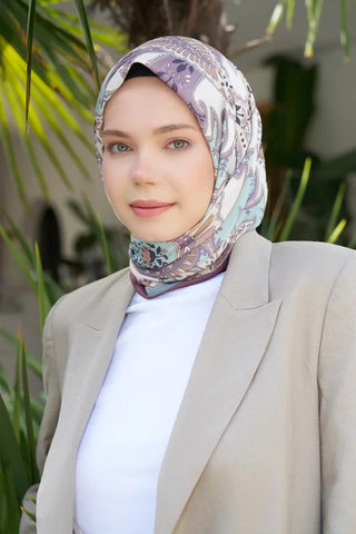 Aria Koleksiyonu Classy Desen Eşarp - Kahverengi