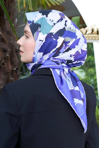 Aria Koleksiyonu Dalia Desen Eşarp - Mor