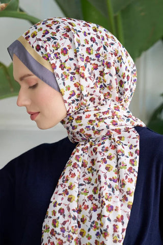 Seremoni Koleksiyonu Fresia Desen Şal - Füme