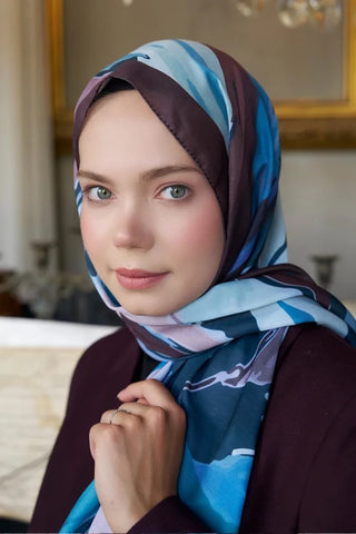 Seremoni Koleksiyonu Pure Desen Şal - Acı Kahve