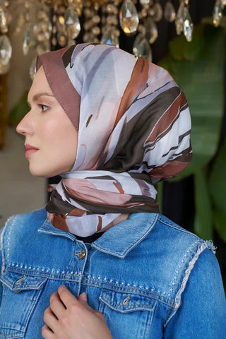 Seremoni Koleksiyonu Pure Desen Şal - Kahverengi