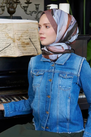 Seremoni Koleksiyonu Pure Desen Şal - Kahverengi