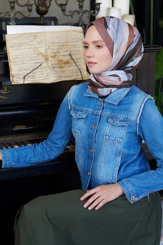 Seremoni Koleksiyonu Pure Desen Şal - Kahverengi