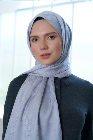 Timeless Koleksiyonu Kare Desen - Gümüş