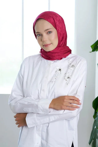 Timeless Koleksiyonu Kare Desen - Frambuaz