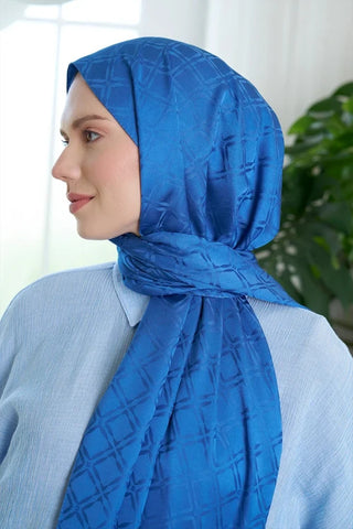 Timeless Koleksiyonu Kare Desen - İndigo