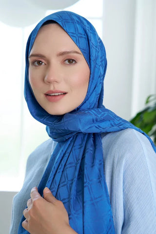 Timeless Koleksiyonu Kare Desen - İndigo