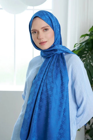 Timeless Koleksiyonu Kare Desen - İndigo