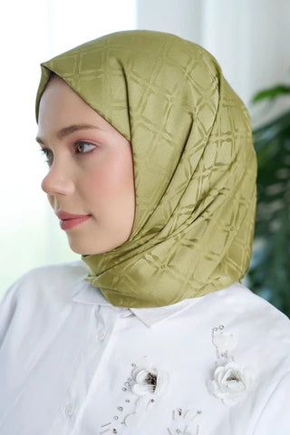 Timeless Koleksiyonu Kare Desen - Yağ Yeşili