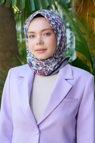 Aria Koleksiyonu Clarry Desen Eşarp - Gri