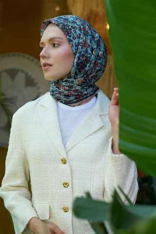 Aria Koleksiyonu Clarry Desen Eşarp - Mint