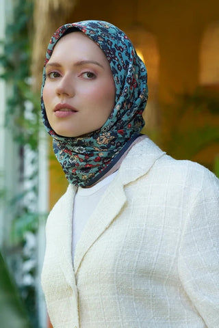 Aria Koleksiyonu Clarry Desen Eşarp - Mint