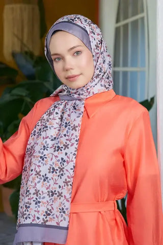 Seremoni Koleksiyonu Sara Desen Şal - Gri