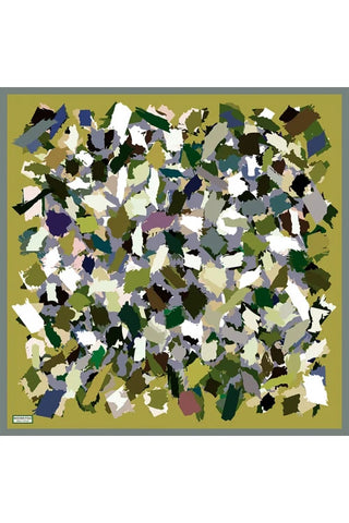 Aria Koleksiyonu Dalia Desen Eşarp - Yağ Yeşili