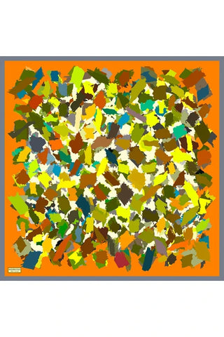 Aria Koleksiyonu Dalia Desen Eşarp - Turuncu