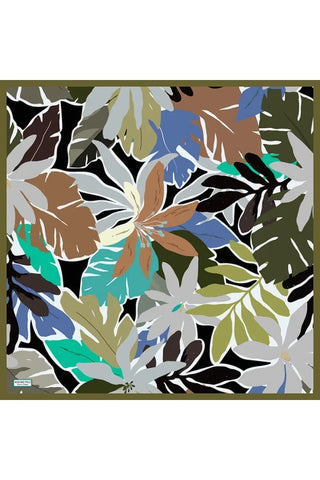 Aria Koleksiyonu Lilium Desen Eşarp - Yaprak Yeşil