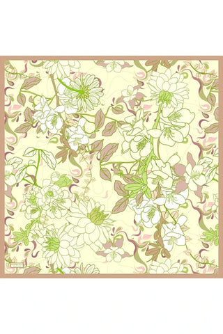 Aria Koleksiyonu Belle Desen Eşarp - Açık Yeşil