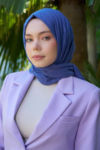 Bambu Kraş Şal - Morcivert