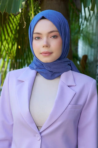 Bambu Kraş Şal - Morcivert