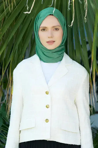 Bambu Kraş Şal - Yosun Yeşili