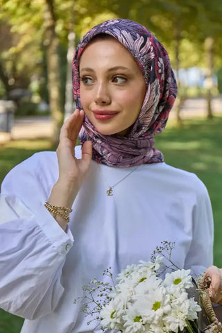 Aria Koleksiyonu Azalea Desen Eşarp - Pembe
