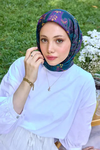 Aria Koleksiyonu Classy Desen Eşarp - Mor