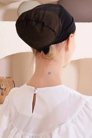 Dikişsiz Fileli Düz Bone - Siyah